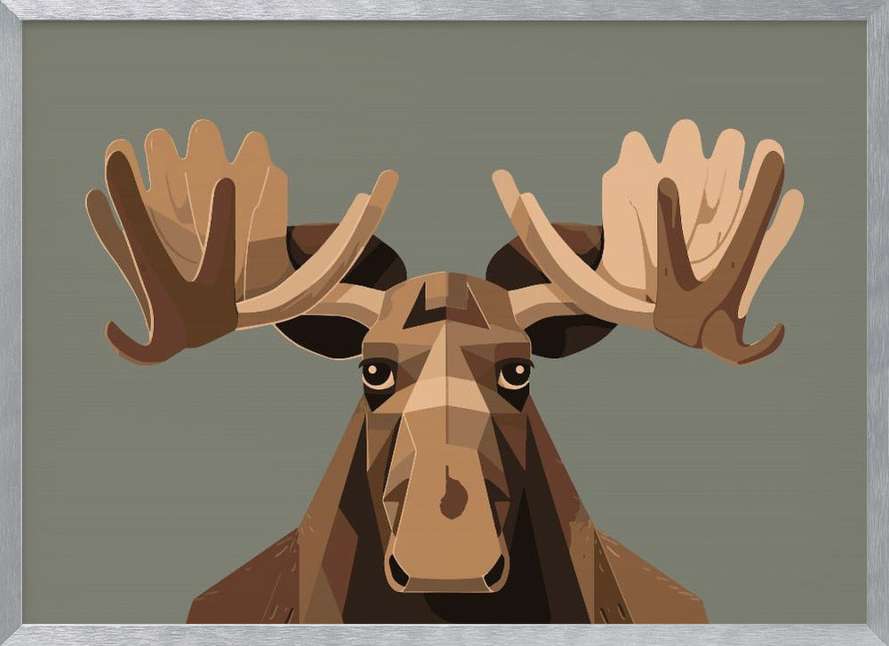 Staring Moose Poster