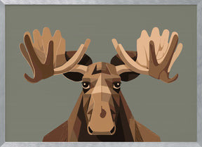 Staring Moose Poster