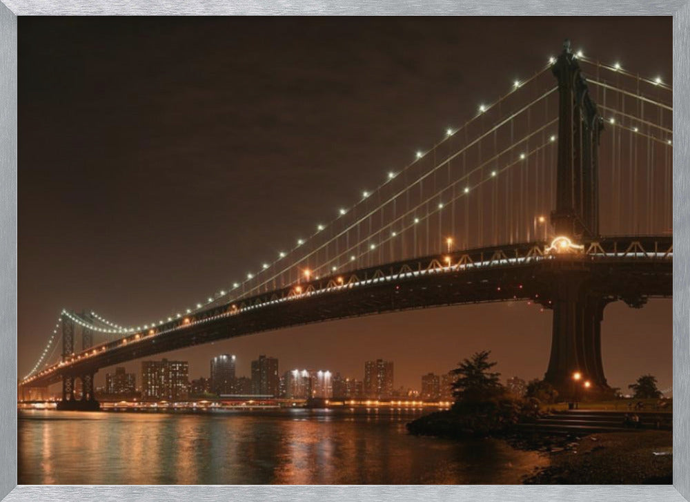 The 2 lovers under Manhattan Bridge Poster