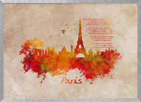 Paris France Skyline Sport Art (1) Poster