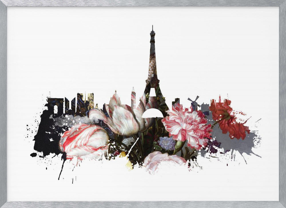 Paris France Skyline Sport Art (3) Poster