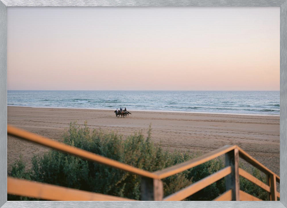 Horses Running on Taghazout Beach Poster