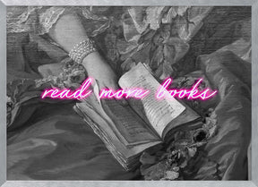 Readmorebooksbwneon Ratio3x4 Poster