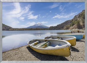 Idyllic Lake Shoji with Mount Fuji Poster