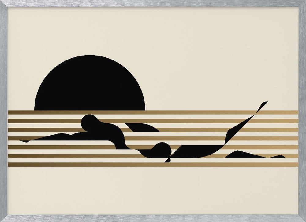 Swimmer Horizontal / Ivoire Poster