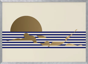 Swimmer Horizontal / Ivoire Poster