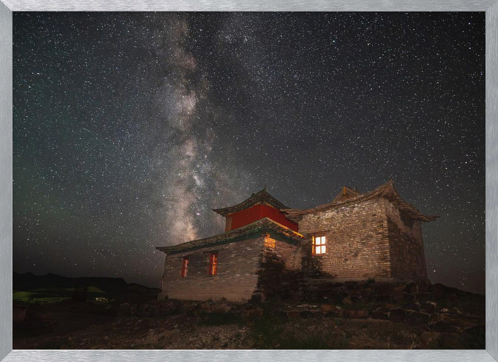 The Milky Way above Ongy Monastery Poster