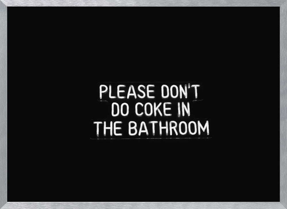 Please Don&#039;t Do Coke in the Bathroom Poster