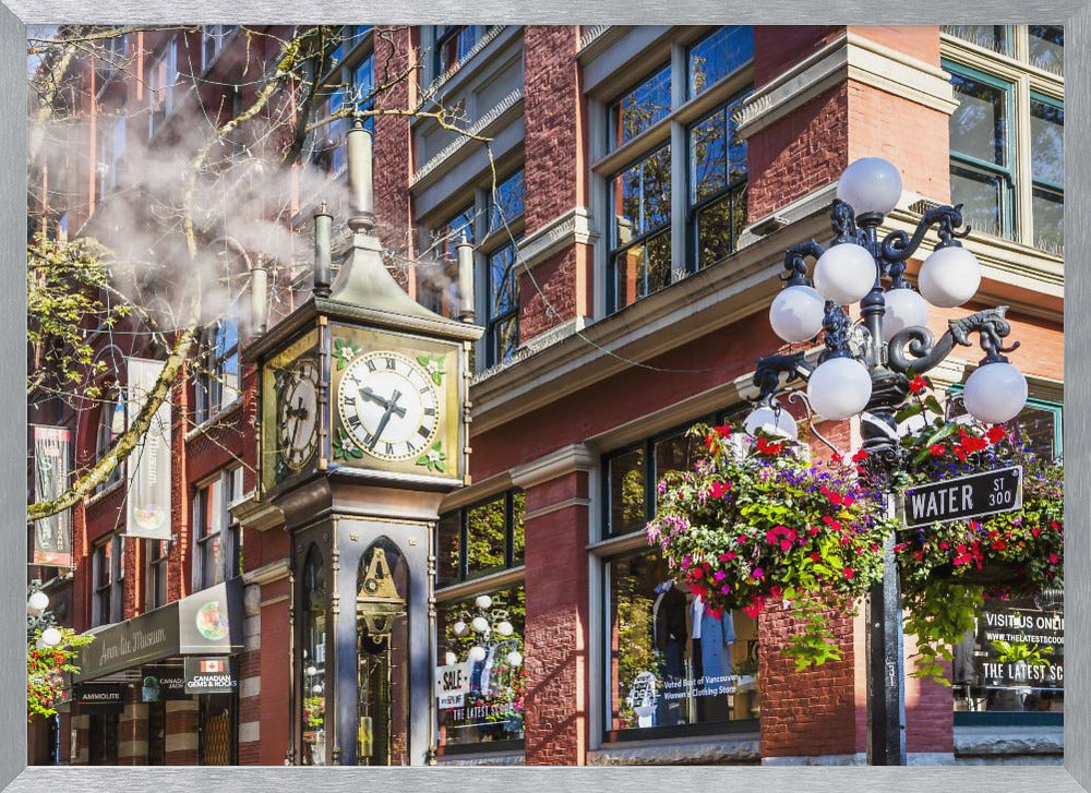 Historic Gastown Steam Clock in Vancouver Poster