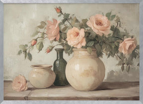 Flower in Vase Painting Poster