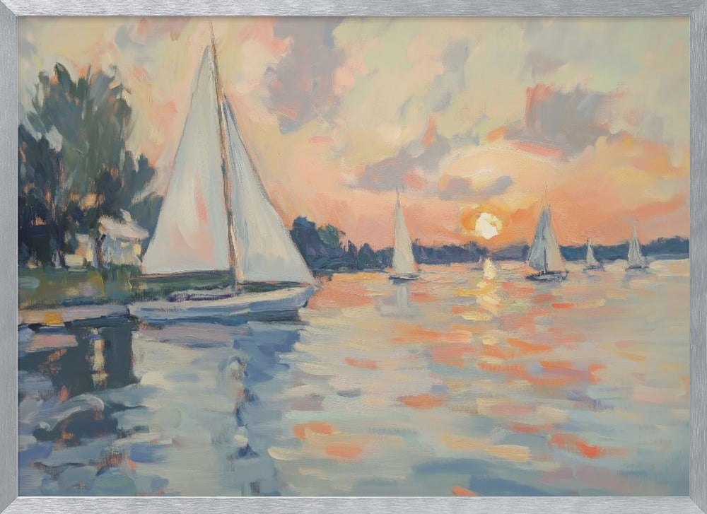 Sea Sailboats Poster