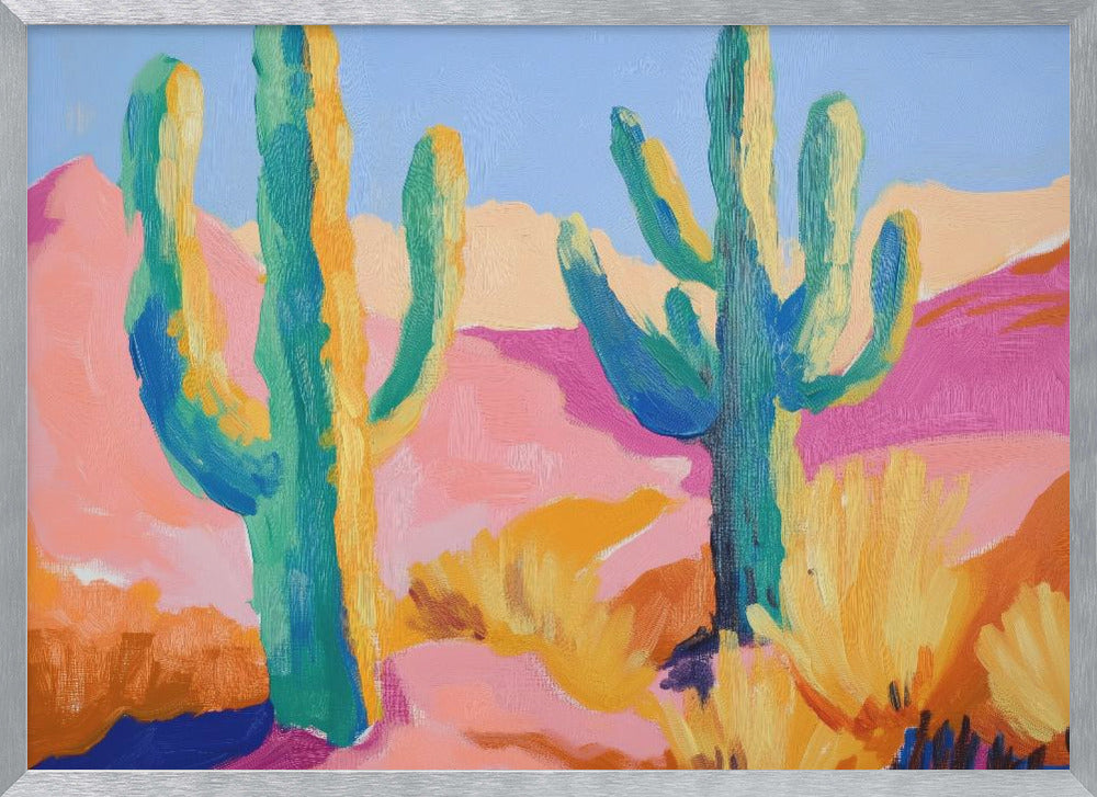 Colorful Cactus Poster