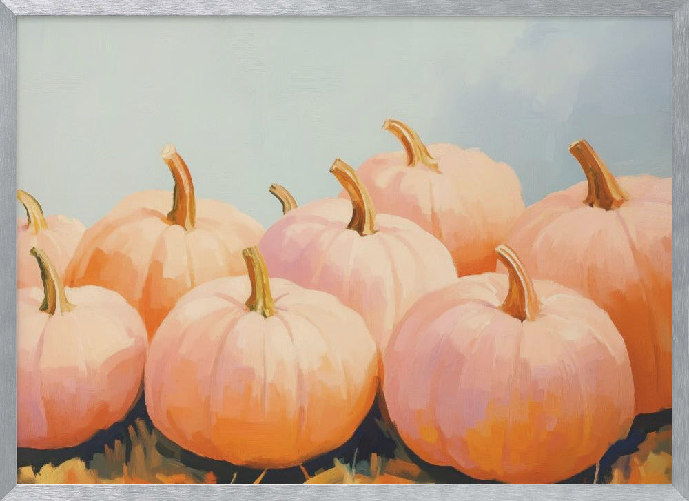 Pastel Pumpkins Poster