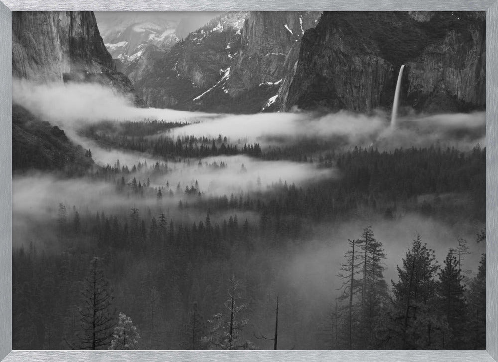 Fog Floating In Yosemite Valley Poster