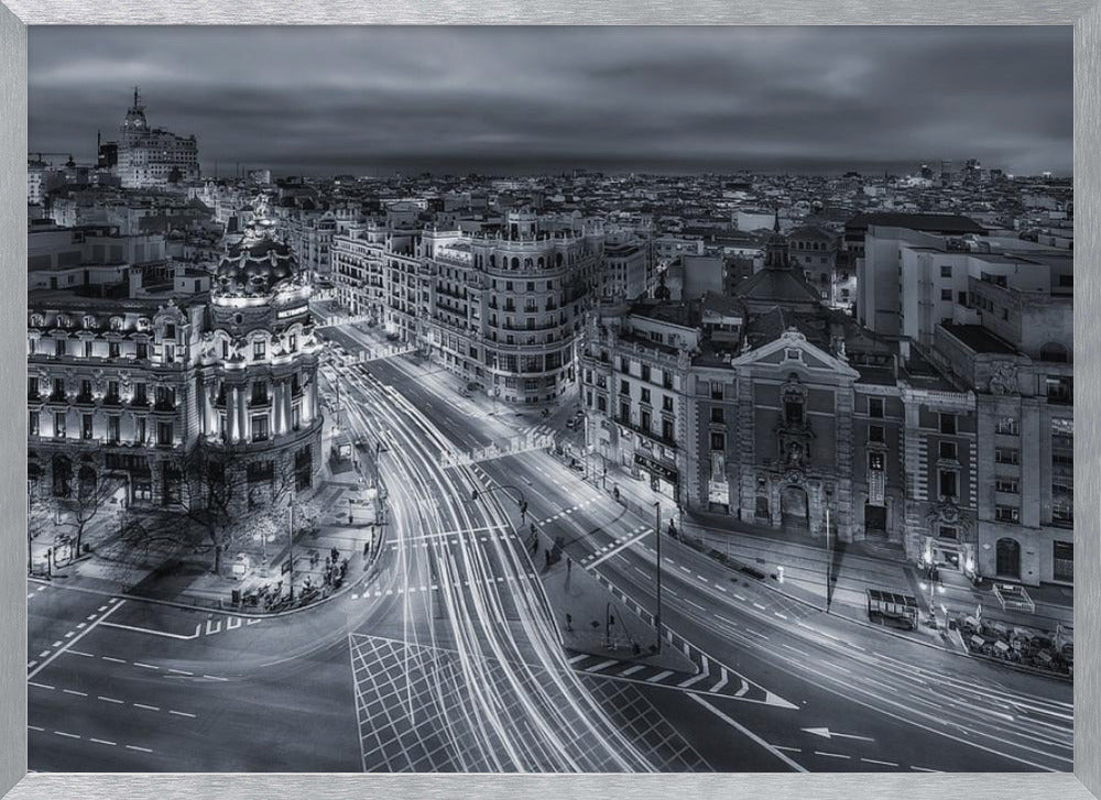 Madrid City Lights Poster