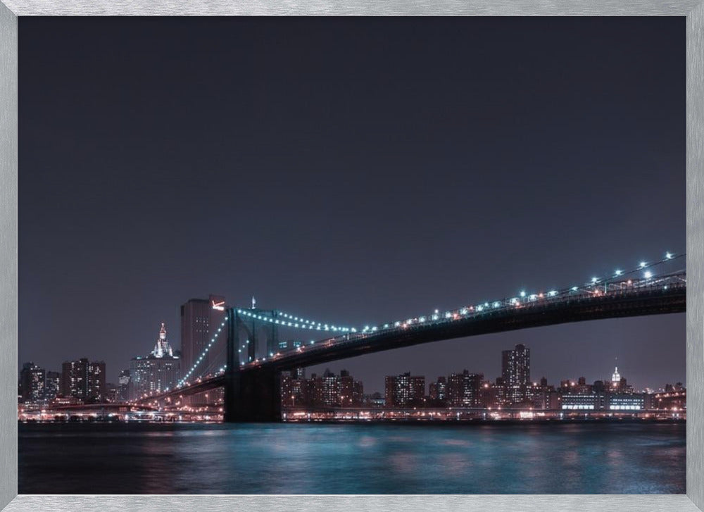 Manhattan Skyline and Brooklyn Bridge Poster