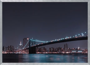 Manhattan Skyline and Brooklyn Bridge Poster