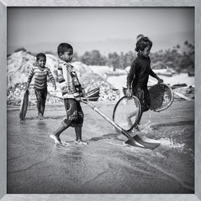 Child labor in the stone quarry III Poster