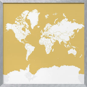 Andrew world map silhouette Poster