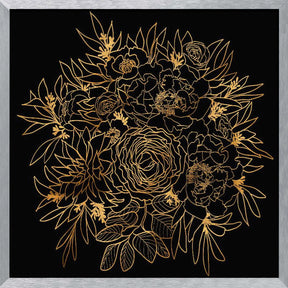 Nanette bouquet in gold and black Poster