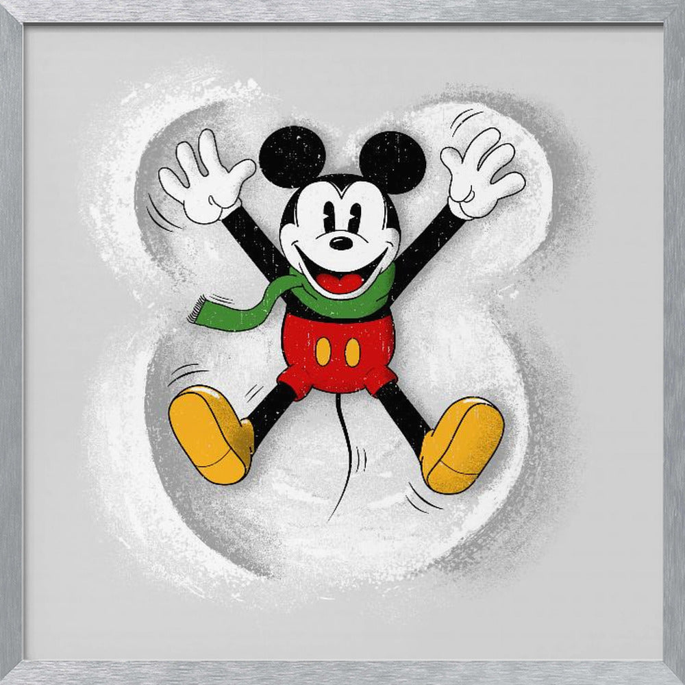 Mickey In Snow Poster