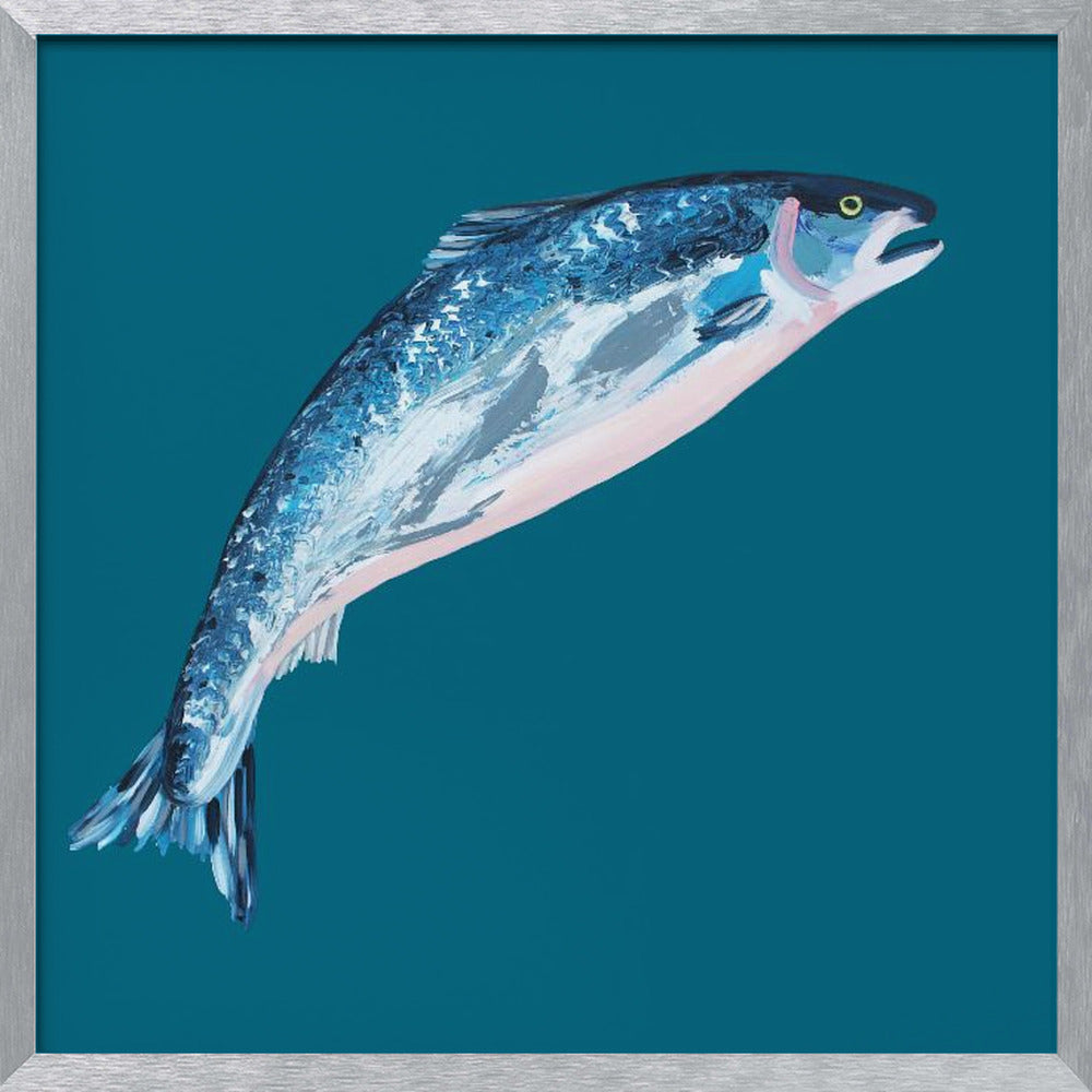 Leaping Salmon Poster