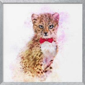 Baby Cheetah Watercolor Poster