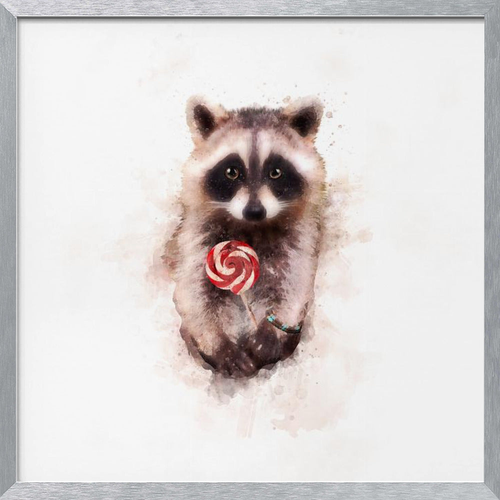 Baby Racoon Poster