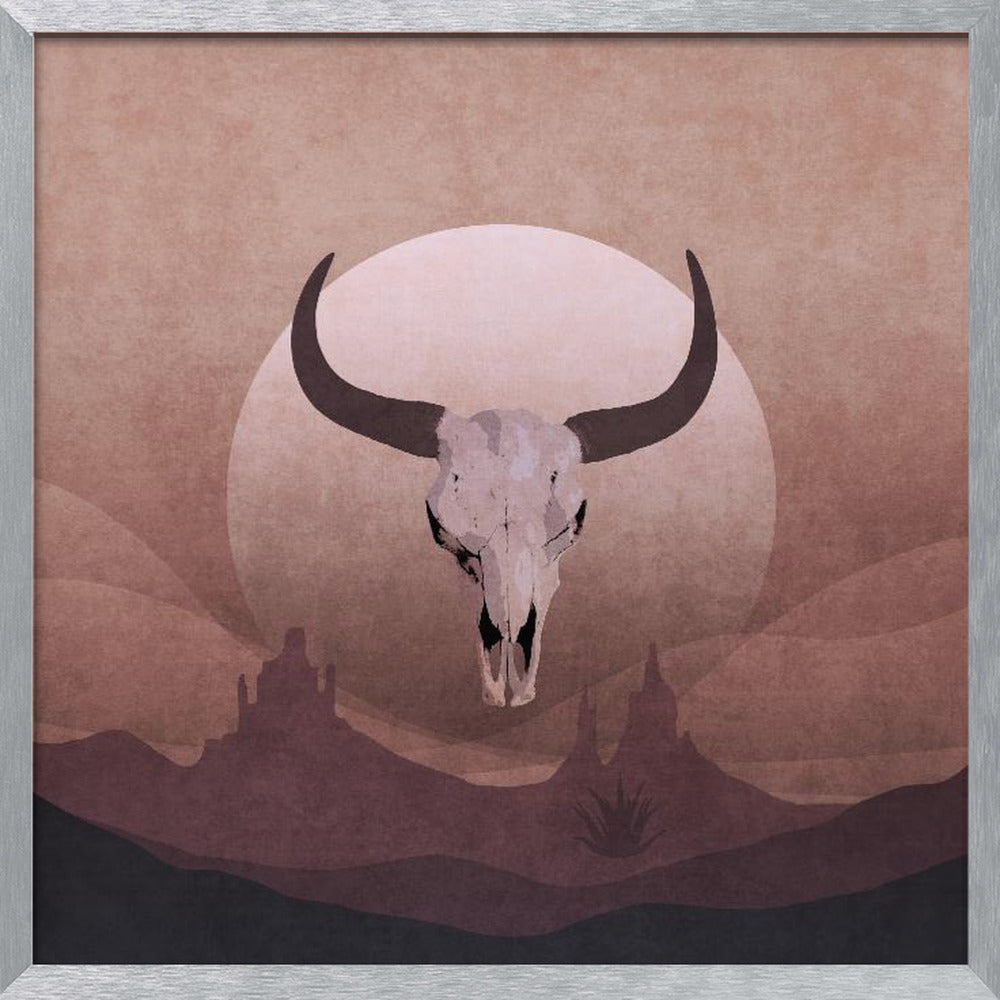 Cowboy Skull Poster