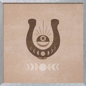 Horseshoe and Moon Phases Poster