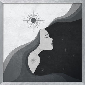 Sun Lady Bw Poster