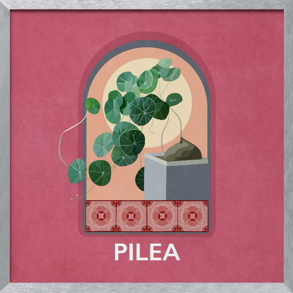 Green Sets Pilea Poster