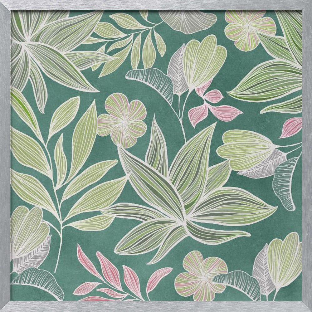 Vintage Hawaiian Tropical Pattern Poster