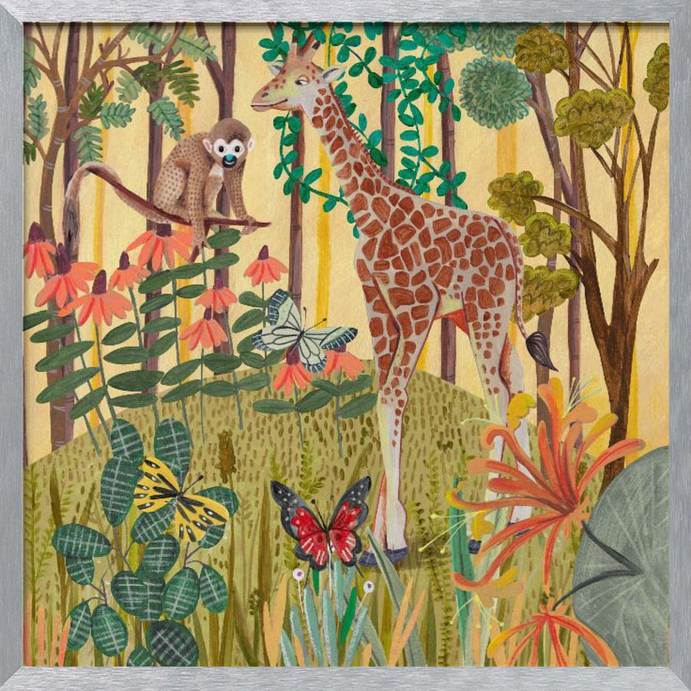 Giraffe in nature Poster