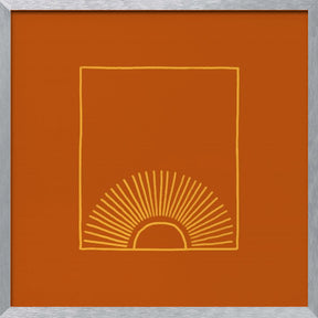 Caramel Minimal Sun Poster