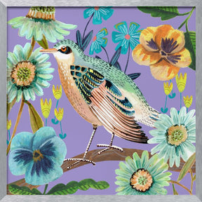 Bird and Flowers Poster