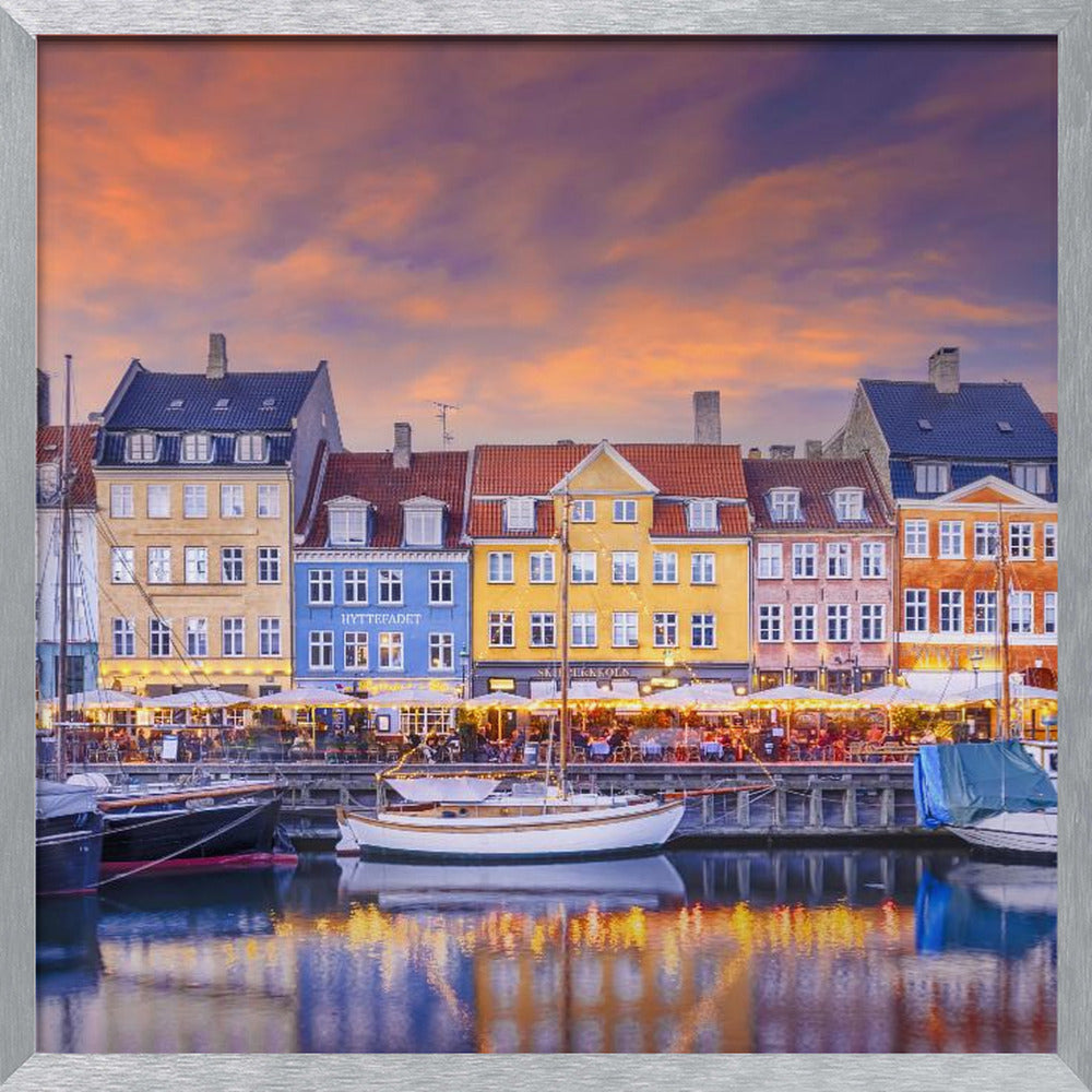 COPENHAGEN Charming Evening Mood at Nyhavn Poster