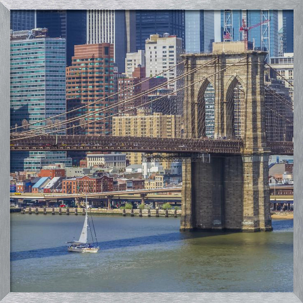 NEW YORK CITY Brooklyn Bridge &amp; Manhattan Skyline Poster