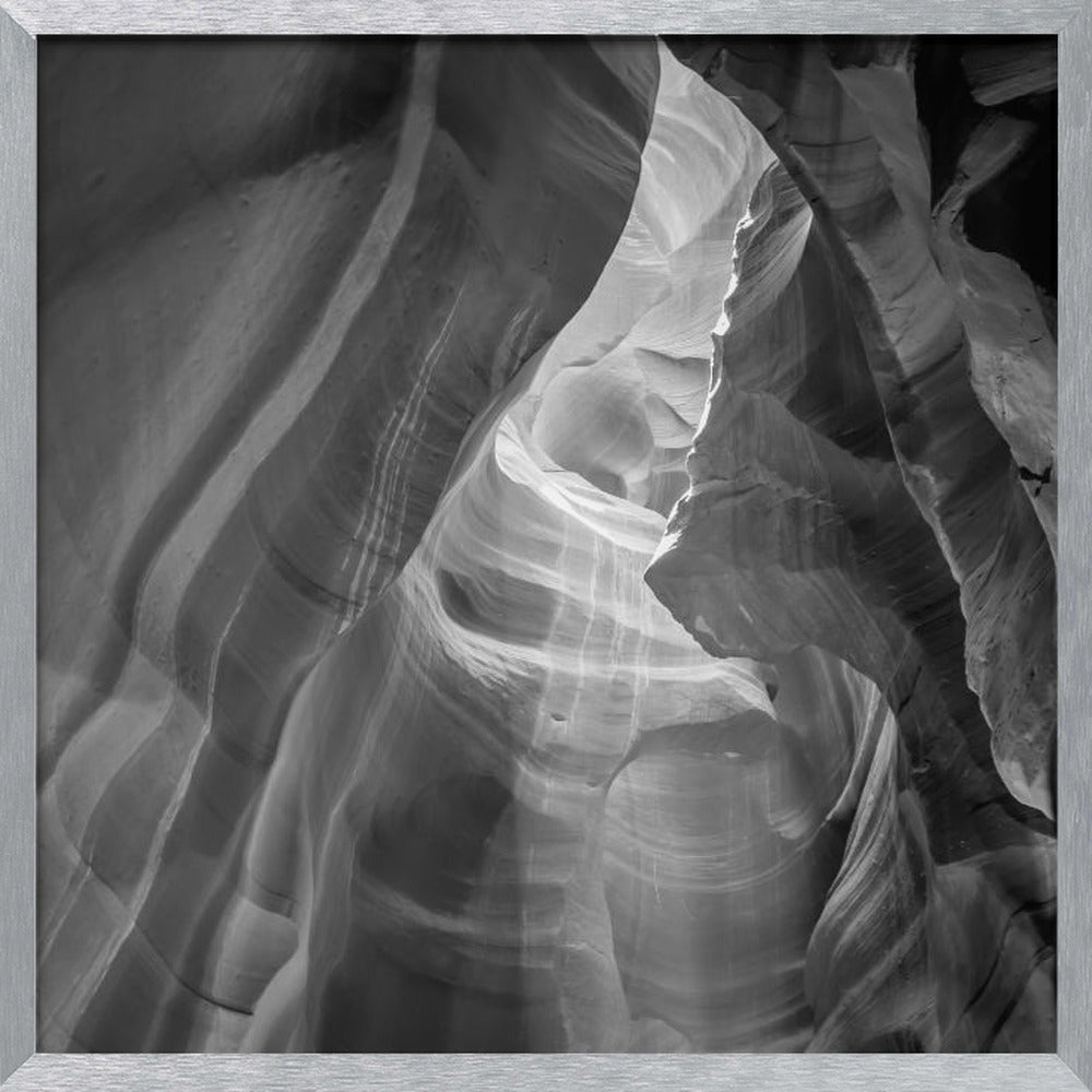 MONOCHROME ANTELOPE CANYON Daylight Poster