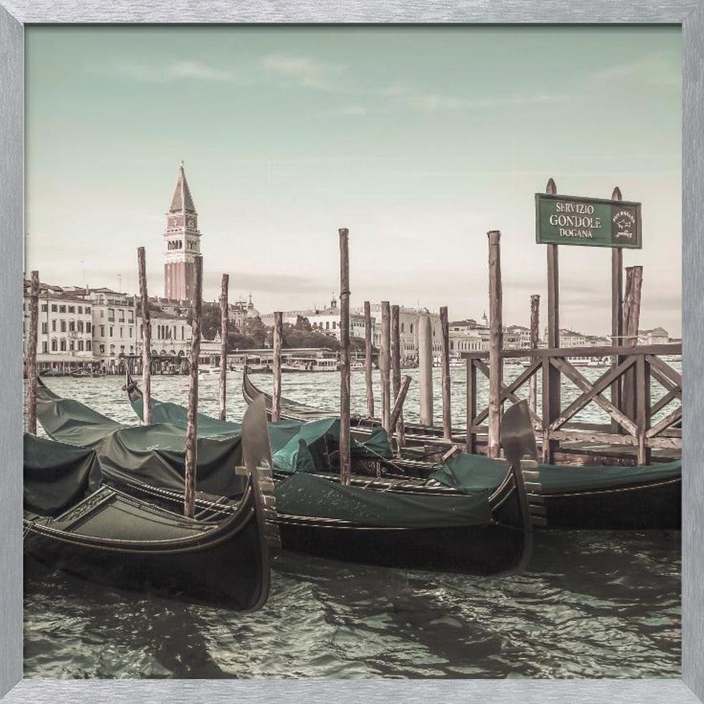 VENICE Grand Canal and Gondolas | urban vintage style Poster