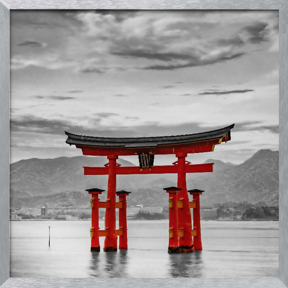 Torii of Itsukushima Shrine on Miyajima - colorkey Poster