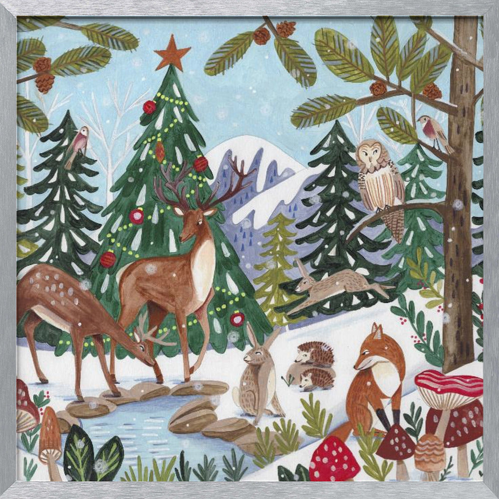 Animals in the mountains Poster