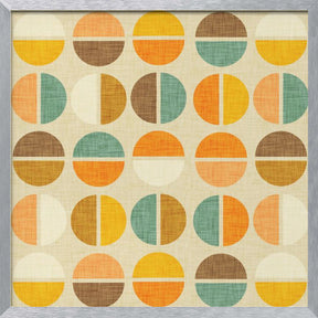 Rainbow Dots - Mid Century Neutral Poster