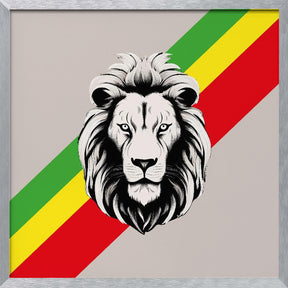 Rasta Lion Poster