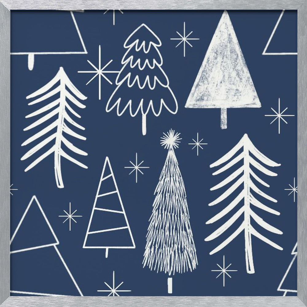 Christmas Tree Evergreen - Tree - Pine Tree Blue Poster