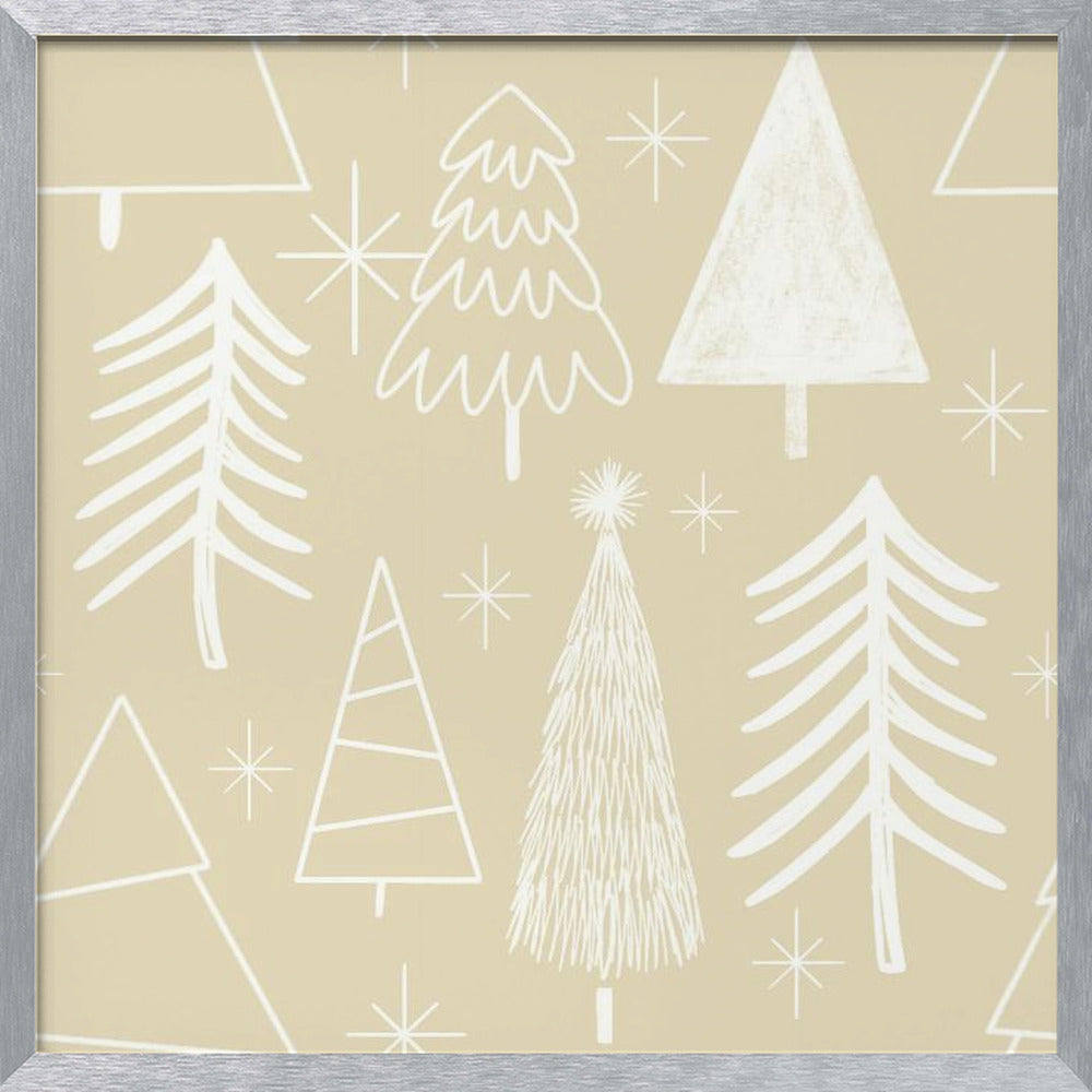 Christmas Tree Evergreen - Tree - Pine Tree Beige Poster