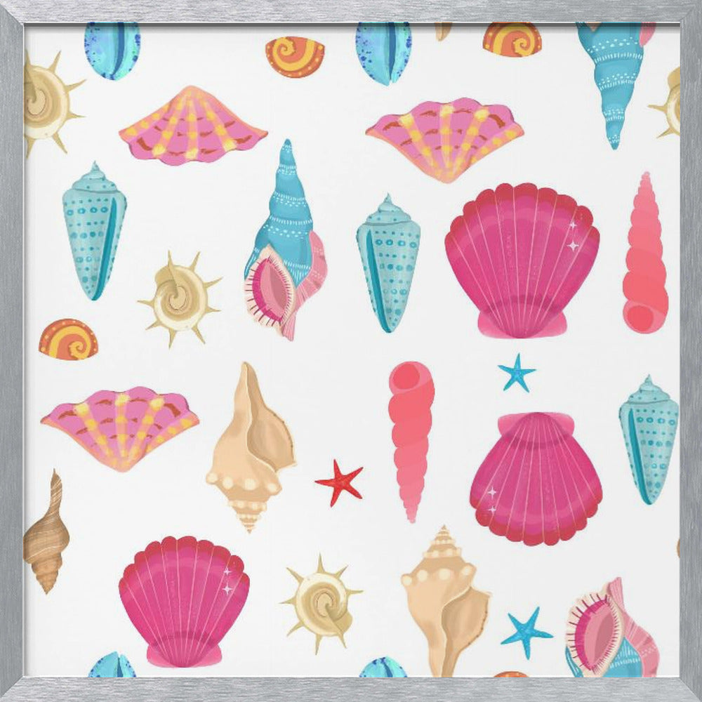 Seashell Pattern Poster