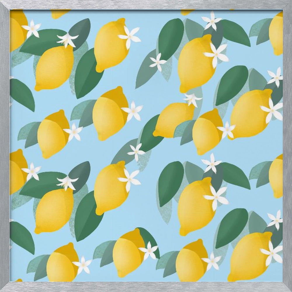 Lemons Pattern Poster