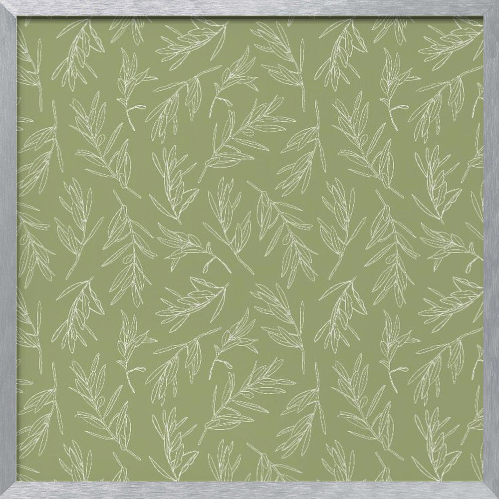 Olive Leaves Pattern Poster