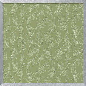 Olive Leaves Pattern Poster